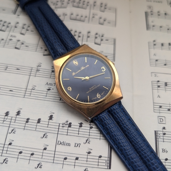 Vintage Roland Bellini Gold and Blue Watch - Picture 9 of 10